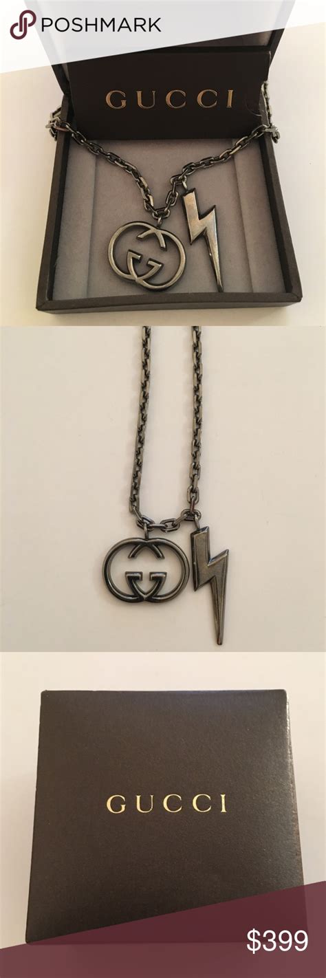 gucci lightning bolt necklace|Necklaces .